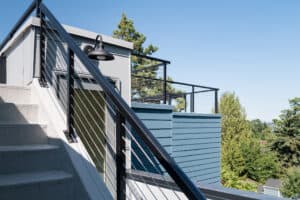 contemporary addition with roof top deck
