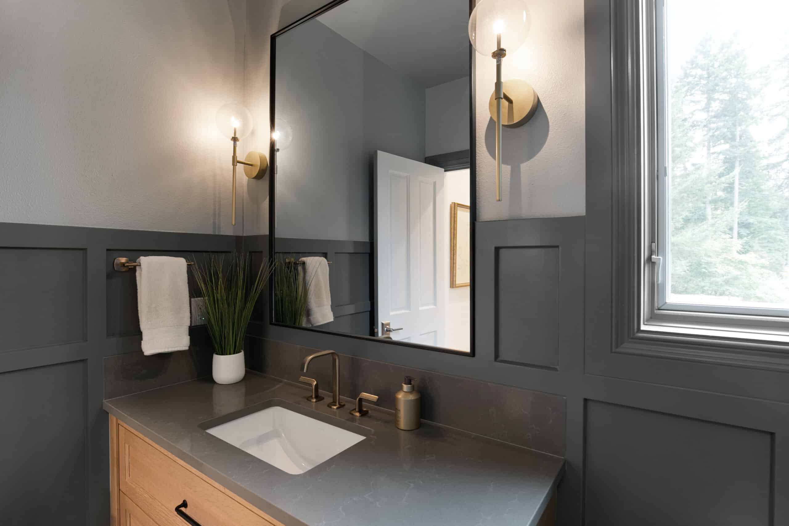 remodeled powder room spare bathroom