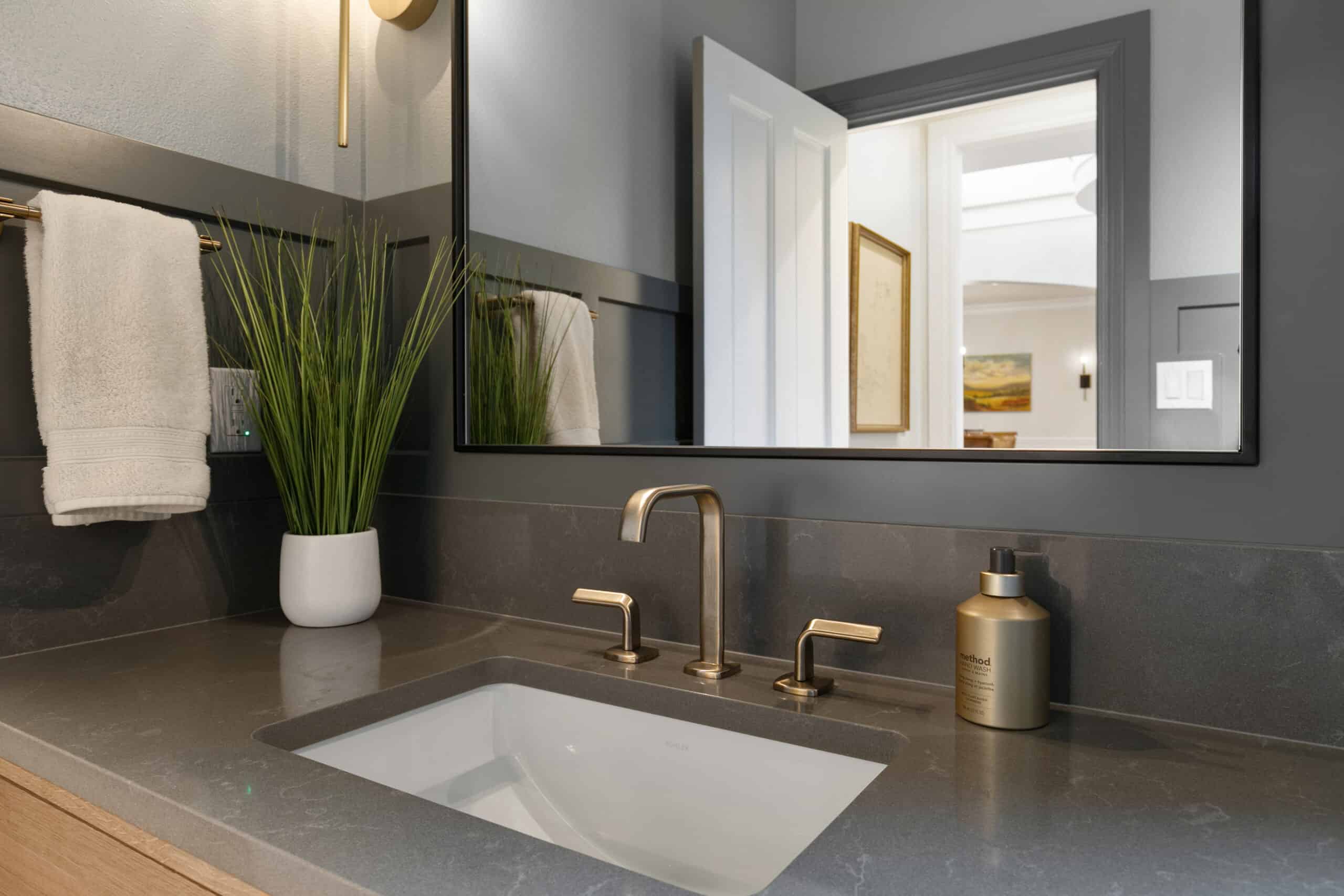 remodeled powder room spare bathroom