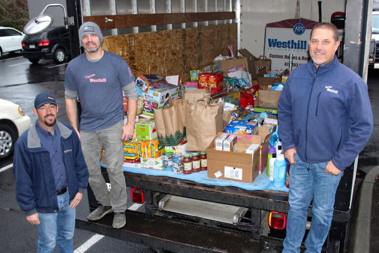 Holiday food and toy drive by the Westhill Team