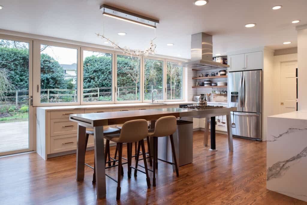 contemporary entertaining kitchen