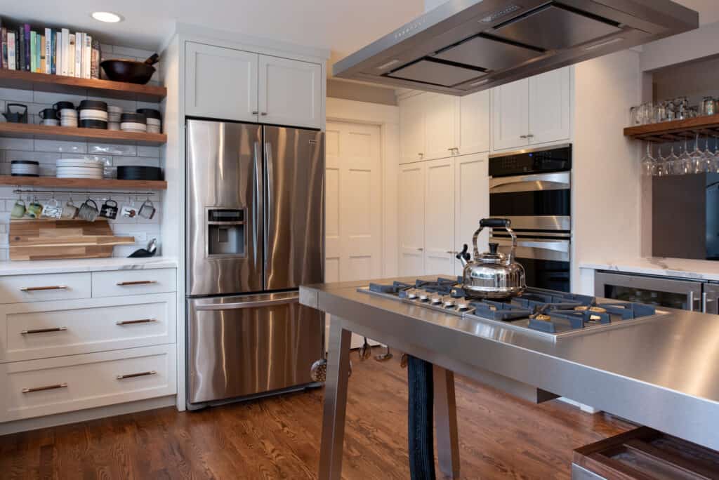 contemporary entertaining kitchen
