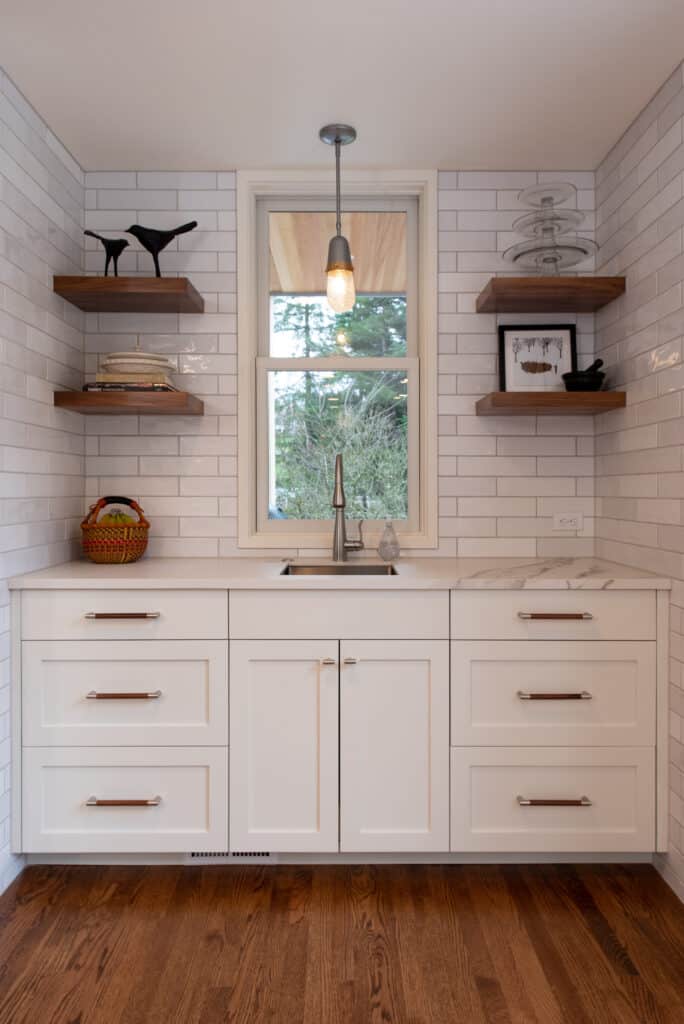contemporary entertaining kitchen