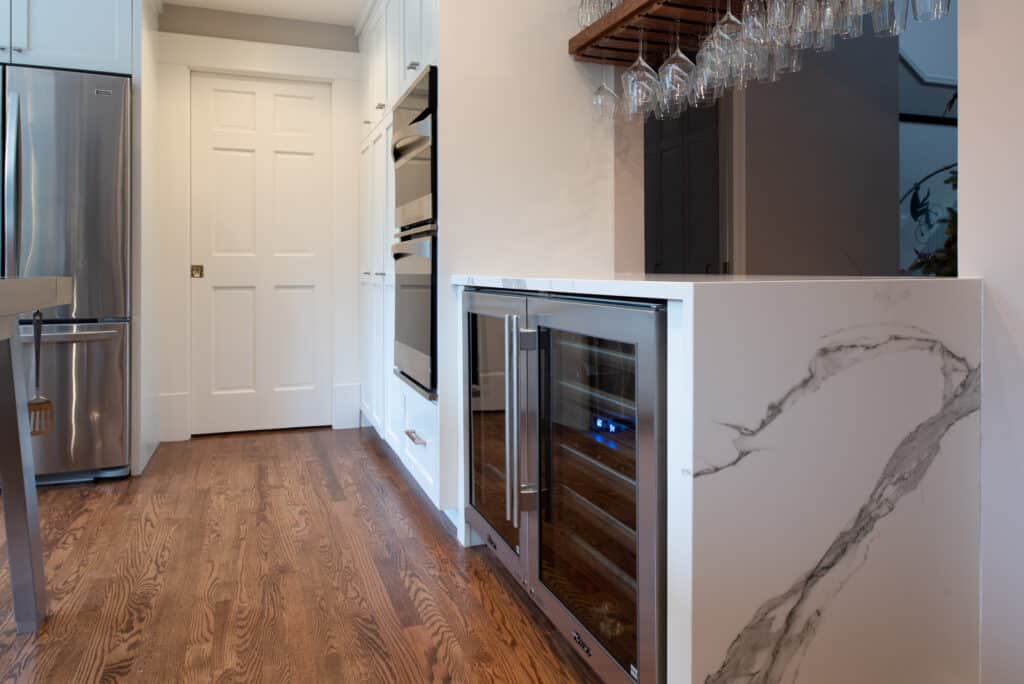 contemporary entertaining kitchen