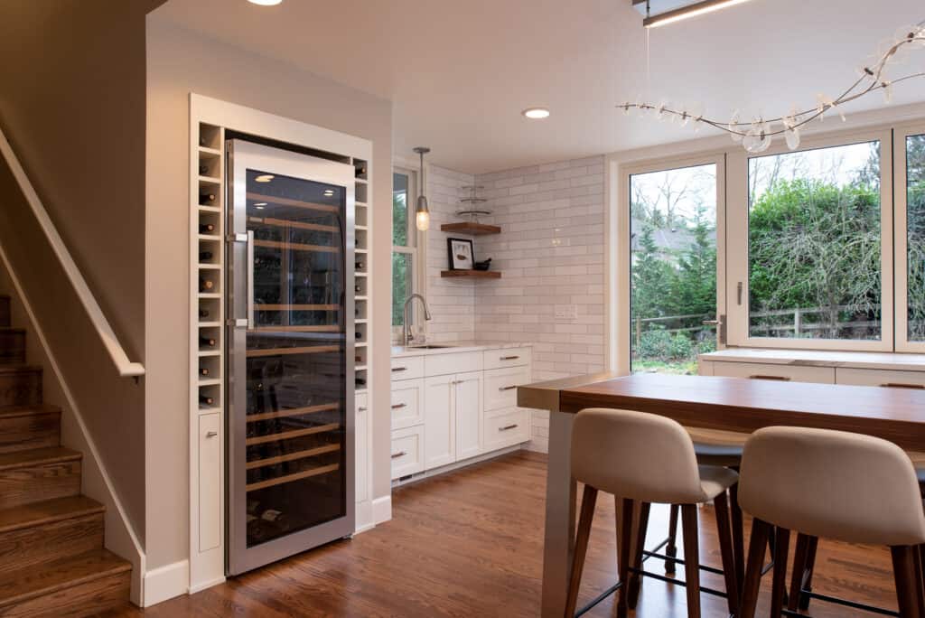 contemporary entertaining kitchen