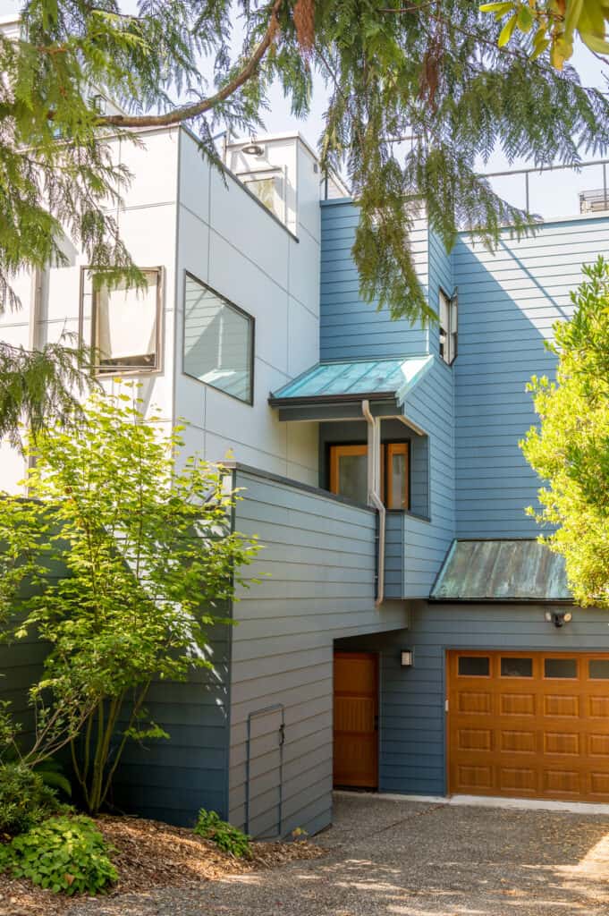 contemporary addition with roof top deck 