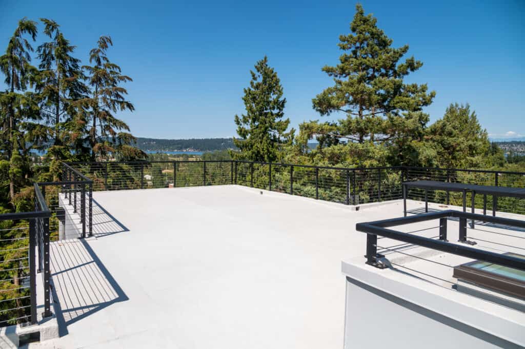 contemporary addition with roof top deck 
