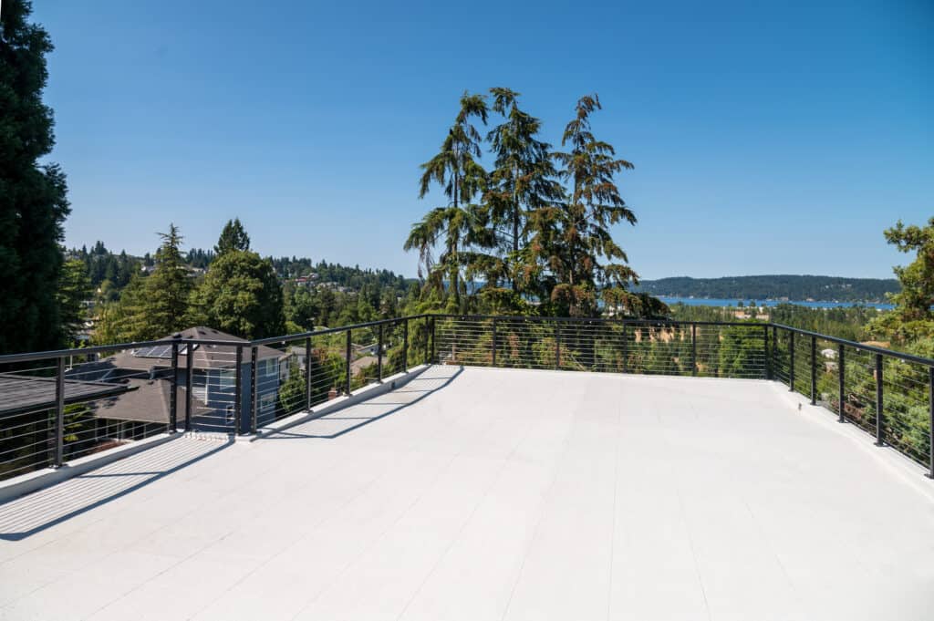 contemporary addition with roof top deck 