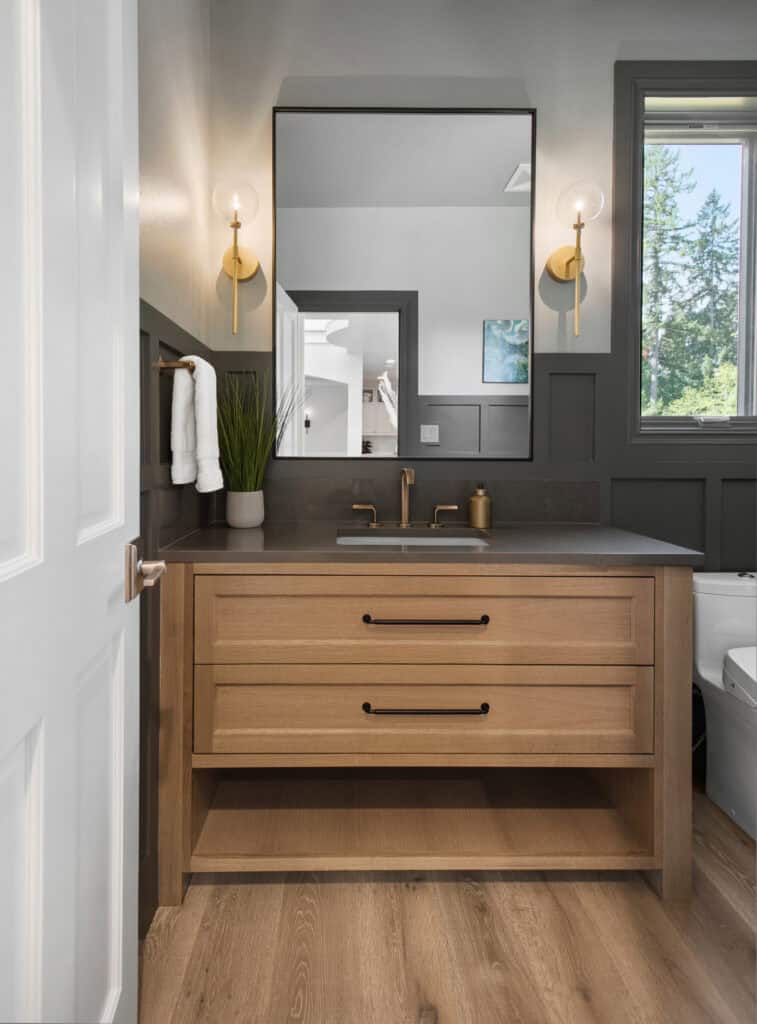 remodeled powder room spare bathroom